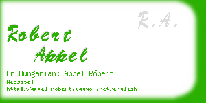 robert appel business card
